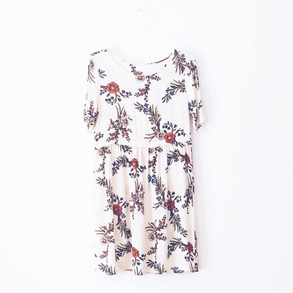Muted Cream Floral Dress